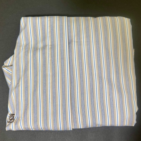 English Laundry Blue and White Casual Button Down Shirt - Picture 4 of 8